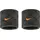 Nike Dri-Fit Swoosh Classic Printed Schweißbänder Tennis Fitness Running Handgelenkbänder, Anthracite/Black/Total Orange, One Size