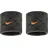 Nike Dri-Fit Swoosh Classic Printed Schweißbänder Tennis Fitness Running Handgelenkbänder, Anthracite/Black/Total Orange, One Size