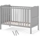 VitaliSpa Babybett Tobi, 60x120 cm, Grau - Grau