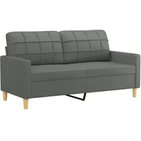 vidaXL 2-Sitzer-Sofa Dunkelgrau 140 cm Stoff