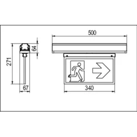 RIDI Homelight Ridi-Leuchten Rettungszeichen-Modul VLMF-HW-C 500-7SI-ED