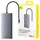 Baseus PortalJoy 13-in-1 USB-C Hub – 2x HDMI DP VGA USB-A/C, PD RJ45 SD/TF, AUX Grau