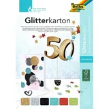 Folia Glitterkarton Basic 17,4 x 24,5 cm 300 g/m2 6 Blatt