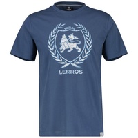 LERROS T-Shirt LERROS T-Shirt mit Logoprint blau L