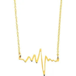 Kette mit Anhänger ADELIA ́S, gold, herz, Halsketten, Damen, unbekannt, Edelstahl