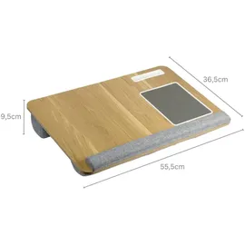 KESPER Laptop-Knietablett 54,5 x 35,5 x 9,5 cm Grau
