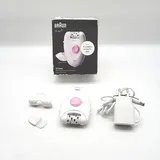 Braun Silk•épil 1 1-010 Epilierer mit Kabel zur Haarentfernung, für Wochen, weiche Haut, weiß/rosa