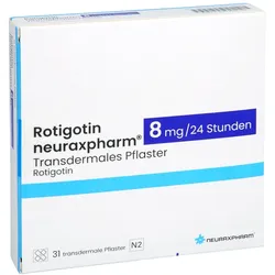 Rotigotin Neuraxpharm 8 Mg/24h Transdermales Pfl. 31 St