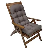 Morbuy Wasserdicht Deckchair Auflagen für Gartenliegen, Sonnenliege Kissen Tragbare Garten Innenhof Gepolstertes Bett Relax-Liegestuhl Sitzauflage für Deckchair, Innen, Außen (110x50cm,dunkelgrau)