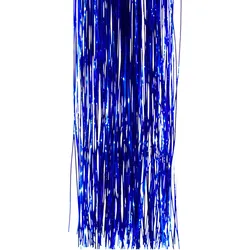 Lametta 24x100cm Weihnachtsbaum Christbaumschmuck Weihnachtsgirlande Karneval Fasching Disco & Party Glitzer Deko Silvesterdeko Blau