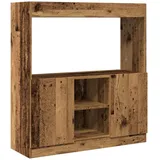 vidaXL Highboard Altholz-Optik 92x33x100 cm Holzwerkstoff