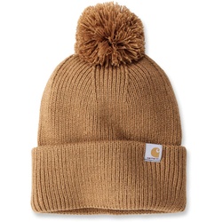 Carhartt Knit Pom-Pom Cuffed Beanie 106003 - carhartt brown