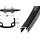 Bikeparts Bike Parts Hinterrad 28x1.75 Schraubzahnkranz 6/7 für Starr 36 Loch Alu-Sport (schwarz / silber)