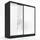 A&J MöbelLand Schwebetürenschrank SOLO 200 x 215 x 59,5 cm Schwarz/Weiß