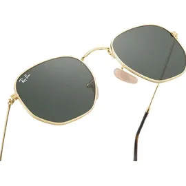 Ray-Ban Hexagonal Flat Lenses RB3548N 001 51-21 gold/green classic