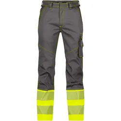 Dassy Stretch-Warnschutzbundhose Princeton - zementgrau/neongelb - 50