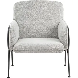 Beliani Sessel TRYSNES Stoff 78 x 71 x 70 cm Schwarz/Weiß