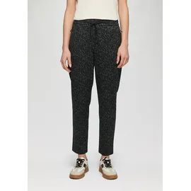 s.Oliver 7/8-Hose Gemusterte Jogpants schwarz 40