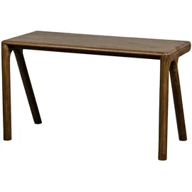 Woood Schreibtisch Tug aus Mangoholz, retro Chic Design, braun walnuss, 130 cm breit, lackierte Oberfläche