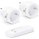 Sonero Funksteckdosen-Set S-RCS102, 1 Sender, 2 Empfänger, weiß