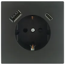 Unitec USB-Steckdose SaoPaulo Anthrazit