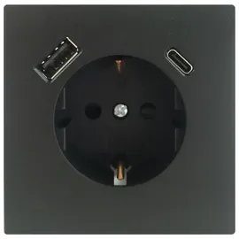 Unitec USB-Steckdose SaoPaulo Anthrazit