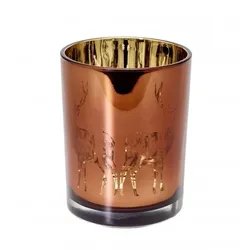 EDZARD SALE Teelicht, Teelichtglas, Teelichthalter Dian, Kupferfarben, Höhe 12,5 cm
