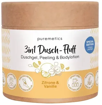 puremetics Dusch-Fluff 3in1 Zitrone Vanille (Frühlings-Edition)