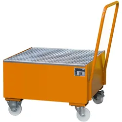 Fahrbare Auffangwanne 2004 lackiert RAL2000 Gelborange Umwelt Lagertechnik