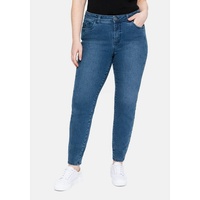sheego Stretch-Jeans Große Größen skinny, mit vorverlegter Teilungsnaht blau 58