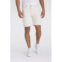 Levi's 501 Jeansshorts in cremweiß mit geradem Schnitt W36