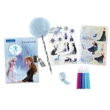 Lexibook Lexibook, Die Eiskönigin, Elektronisches Geheimtagebuch mit Lichteffekten, Schlüssel- und Vorhängeschloss-Aufkleberbögen, Pomponstift, blau/lila, SD30FZ