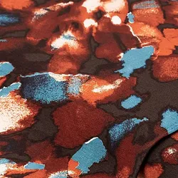 Blusenstoff "Modern Art", braun-color