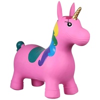 ARBO-INOX® Hüpfpferd Hüpftier Kinderhüpfpferd (Einhorn rosa)