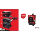 QBRICK SYSTEM 6in1 Werkzeugkoffer auf Rollen Lieferumfang: Koffer, Box & Organizer Farbe: schwarz Größe: