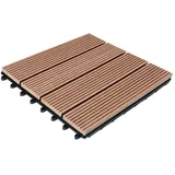 DEUBA casaria® WPC Fliese 1x Klassik Terrakotta 30x30cm