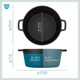 Gräwe Dutch Oven 2-in-1 Brat- und Kochtopf 26 cm rund