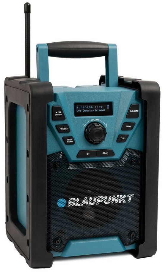 Blaupunkt BSR 200 Baustellenradio (Digitalradio (DAB), UKW, 5,00 W, Bluetooth, 40 Senderspeicher DAB+ / 20 Senderspeicher UKW, AUX-IN) blau