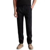 Marc O'Polo Leinenhose Model Osby jogger pleats, schwarz, 33/32