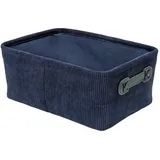 Wenko Badkorb Anela Aufbewahrungskorb Cord-Design 27,6 x 12 x 20 cm dunkelblau