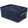 Wenko Badkorb Anela Aufbewahrungskorb Cord-Design 27,6 x 12 x 20 cm dunkelblau