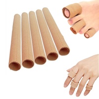 5 Stück Silikon Gel Zehenschutz Schlauchbandage Zehenspreizer Toe Finger Hallux Valgus 15x2cm