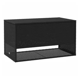 vidaXL Outdoor-Kissenbox Schwarz 100x55x55,5 cm Poly Rattan - vidaXL