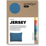 schlafgut »EASY Jersey«, (1 St.), Kissenhülle mit Reißverschluss, weich und saugfähig, Kissenbezug, blau