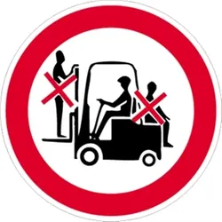 Aufkleber Mitfahren verboten, Folie, Ø 200 mm