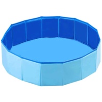 Decdeal Faltbarer Hundepool Planschbecken Hundebadewanne Swimmingpool für Hunde Blau Größe Optional