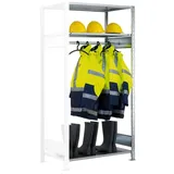 Schulte Lagertechnik Anbauregal, Garderobenregal MULTIplus150 2000 x 1300 x 600 mm (HxBxT), verzin...