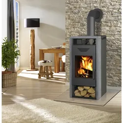 WAMSLER Kaminofen »Yara«, grau, Naturstein, 8 kW