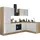 kochstation Winkelküche Florida L-Form 280 cm weiß