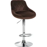 CLP Barhocker Lazio Samt braun/chrom